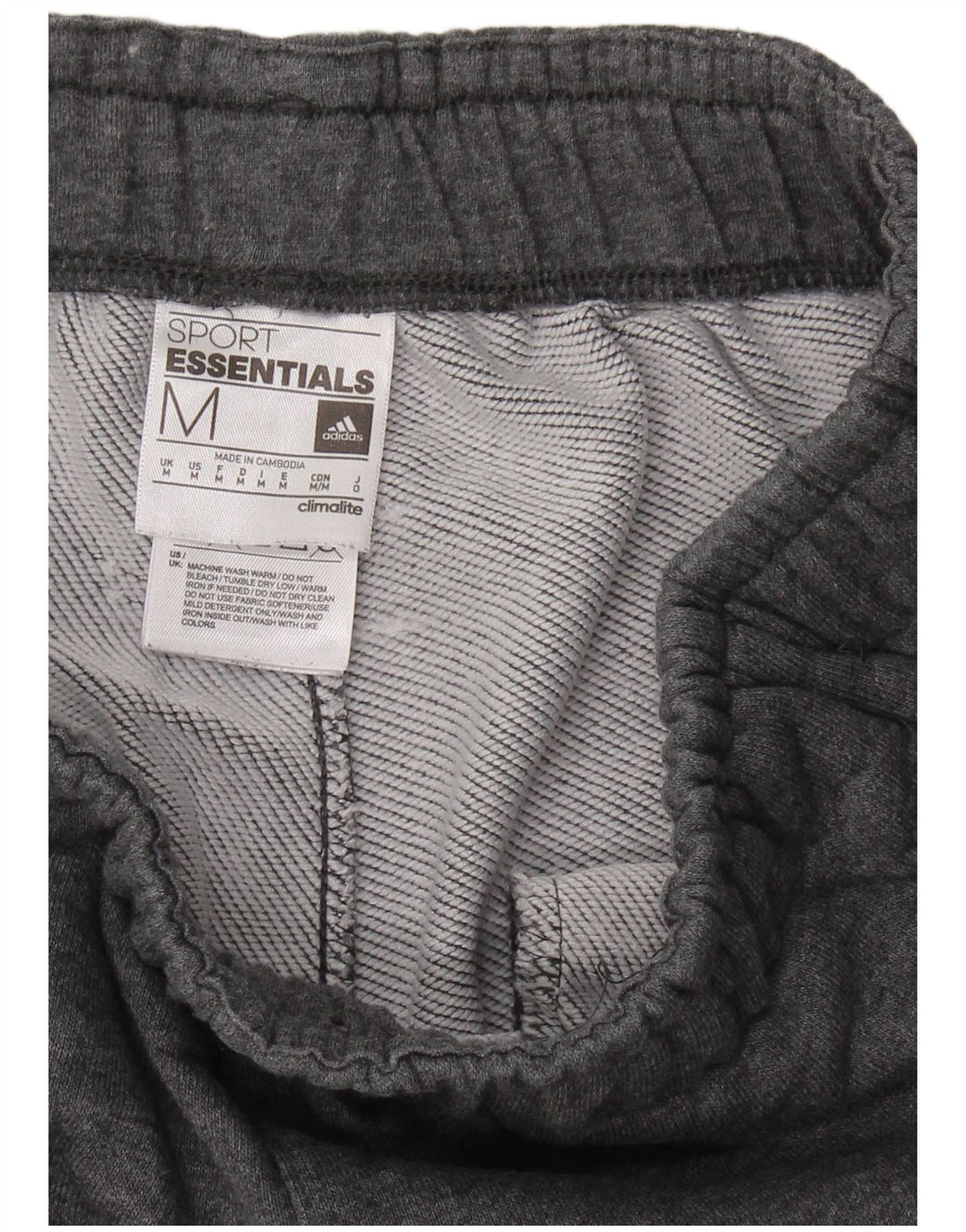 ADIDAS Mens Climalite Calças de treino Joggers Médio Algodão Cinza