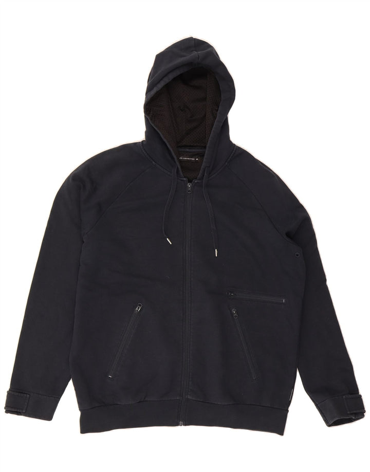FRENCH CONNECTION Mens Zip Hoodie Sweater 2XL Navy Blue Cotton Vintage French Connection and Second-Hand French Connection from Messina Hembry 