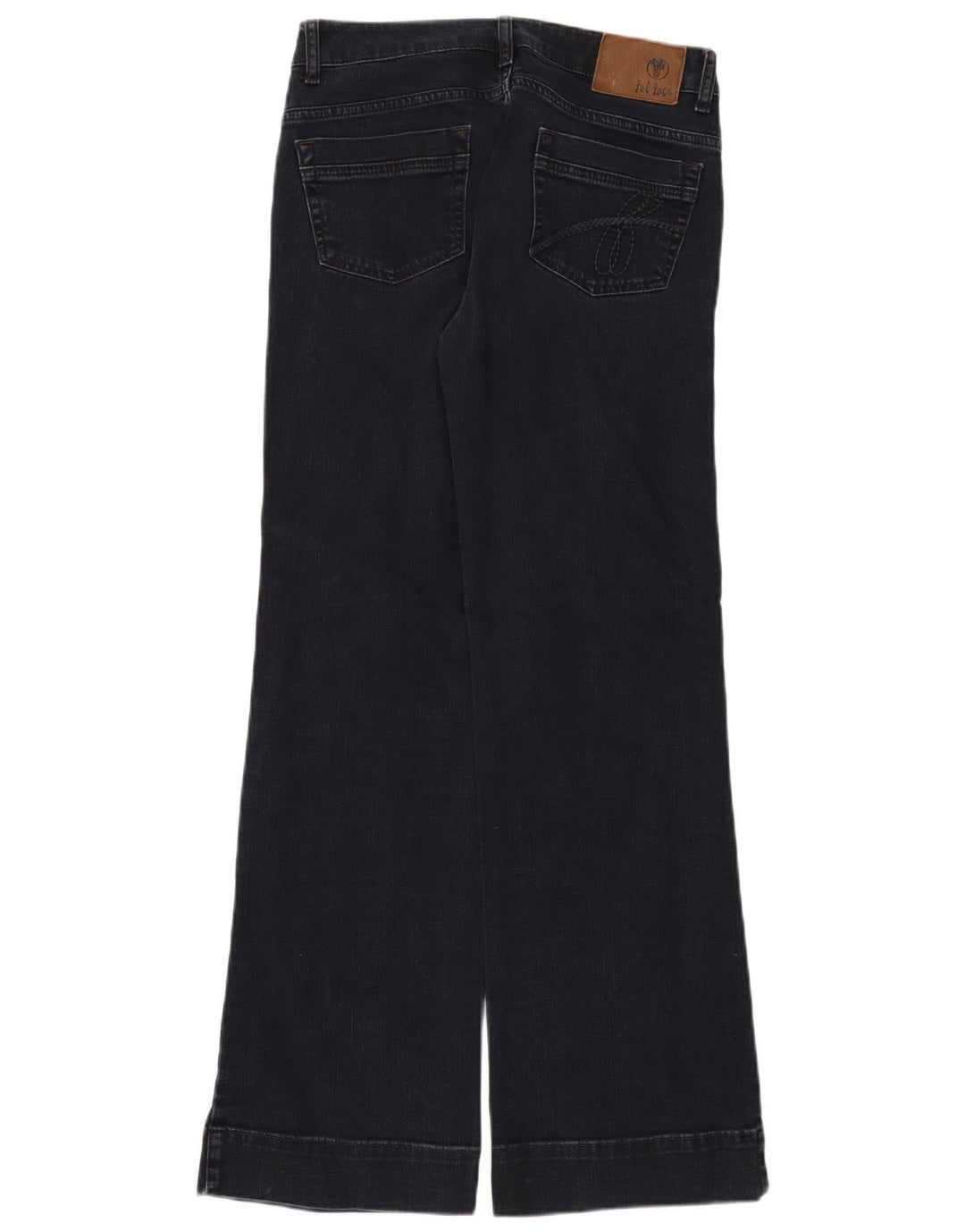 Calça jeans feminina Fat Face Bootcut Reino Unido 10 pequena W30 L32 algodão azul marinho