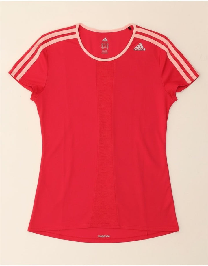 Camiseta Feminina Adidas Climalite Top UK 8/10 Pequena Rosa Poliéster
