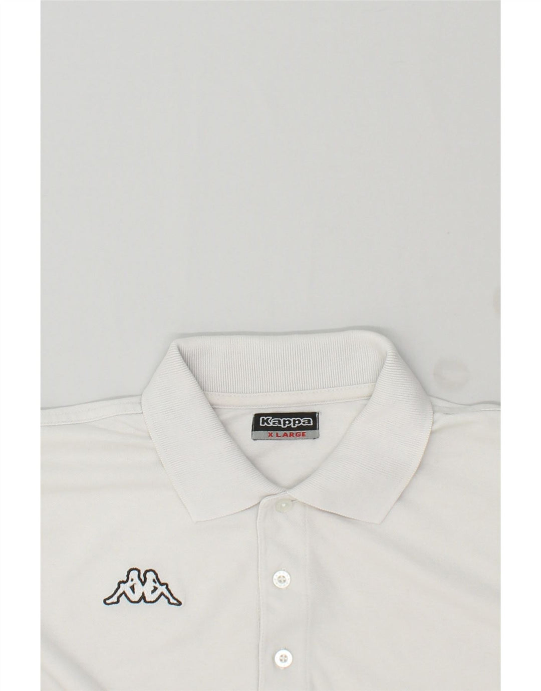 KAPPA Mens Polo Shirt XL White Cotton Vintage Kappa and Second-Hand Kappa from Messina Hembry 