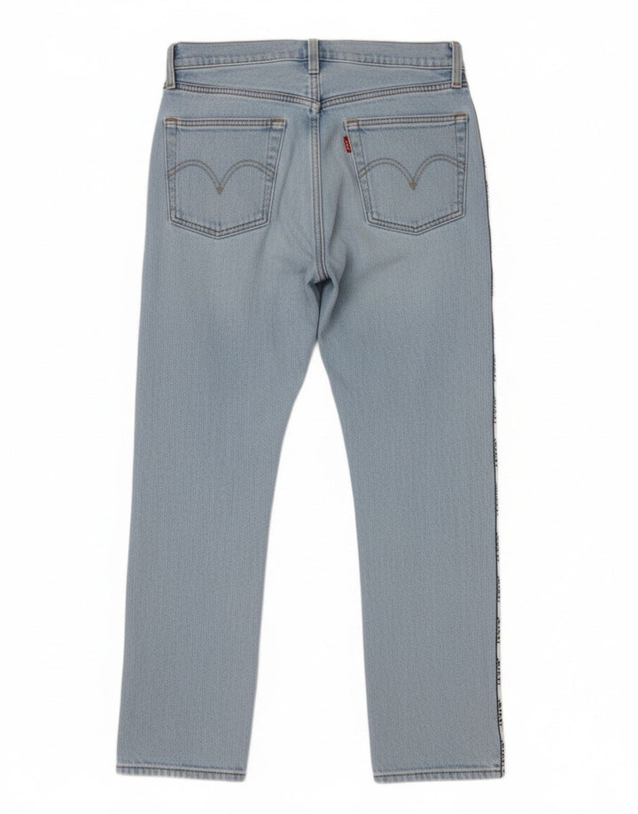 Calça jeans feminina Levi's 501 Graphic Straight W26 L26 azul algodão