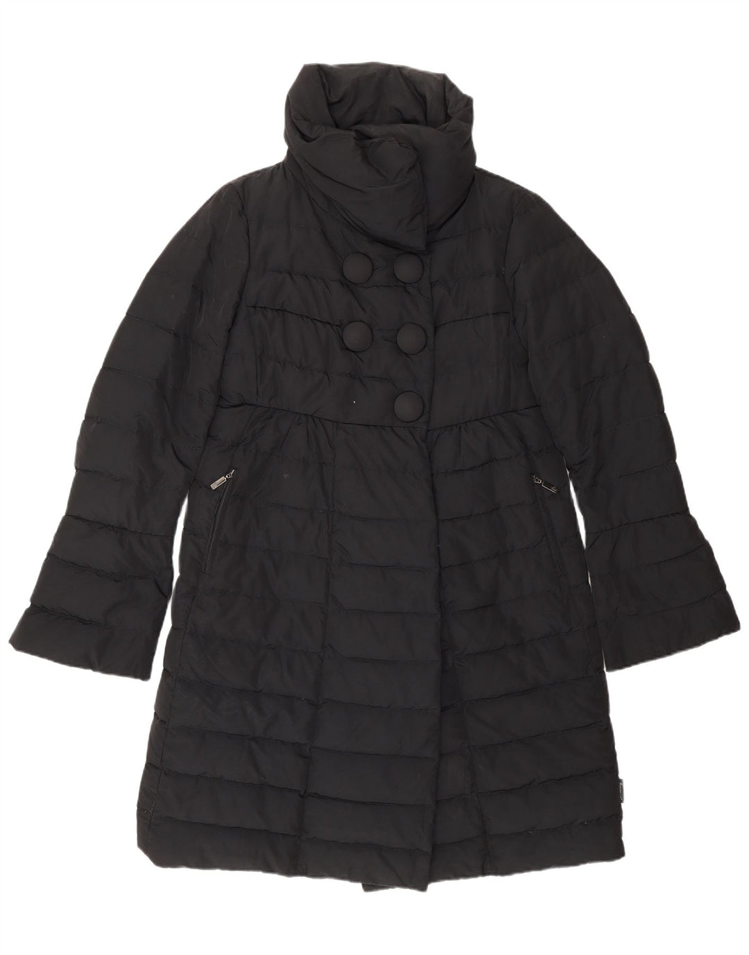 Casaco acolchoado feminino MONCLER tamanho 1 pequeno preto poliamida clássico