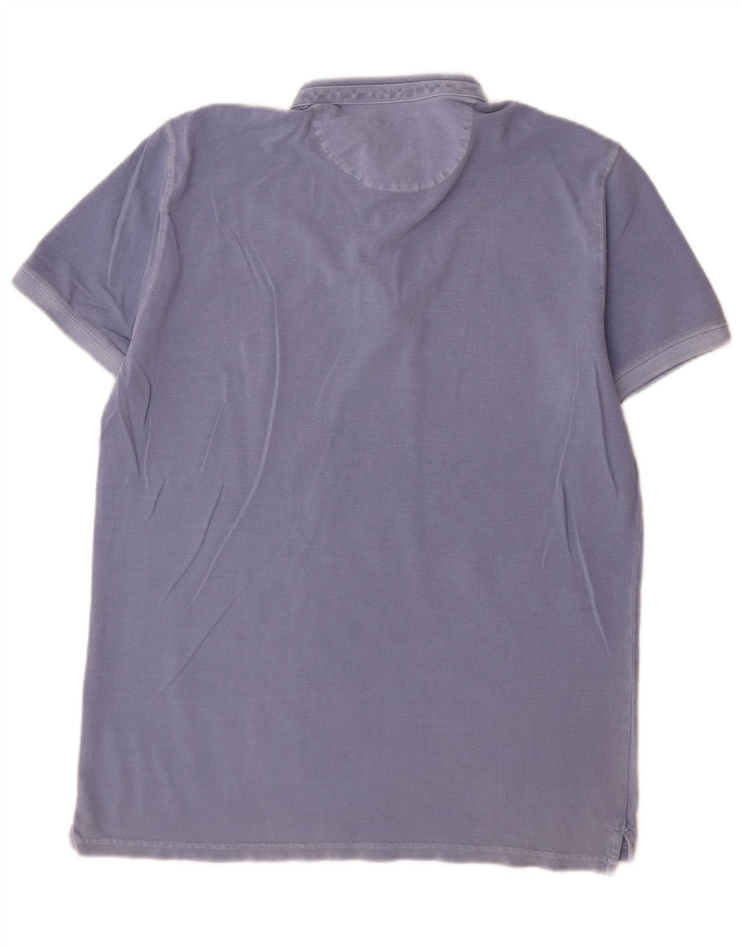 Camisa polo masculina Massimo Dutti casual fit grande azul