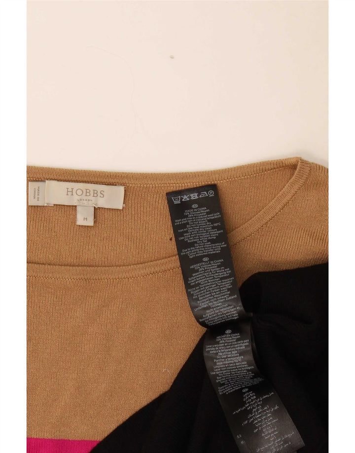 Suéter feminino Hobbs com gola canoa UK 14 médio multicolorido