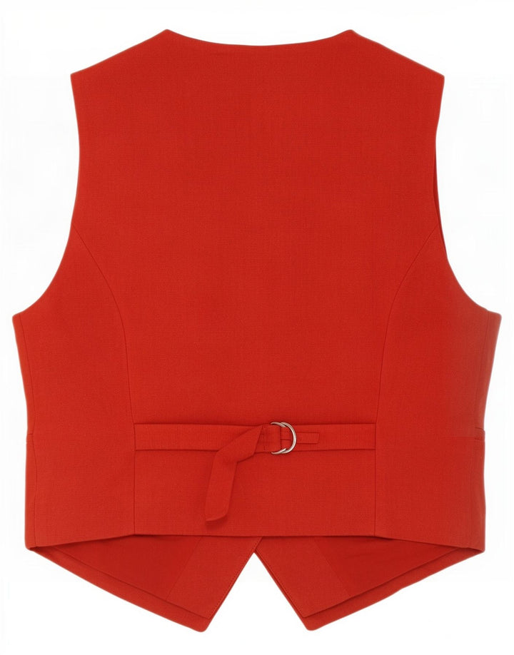 Colete feminino Zara UK 12 viscose vermelha média
