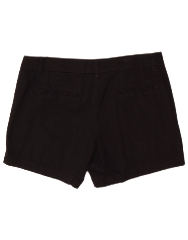 Shorts Chino feminino J. CREW EUA 10 grande W34 algodão preto