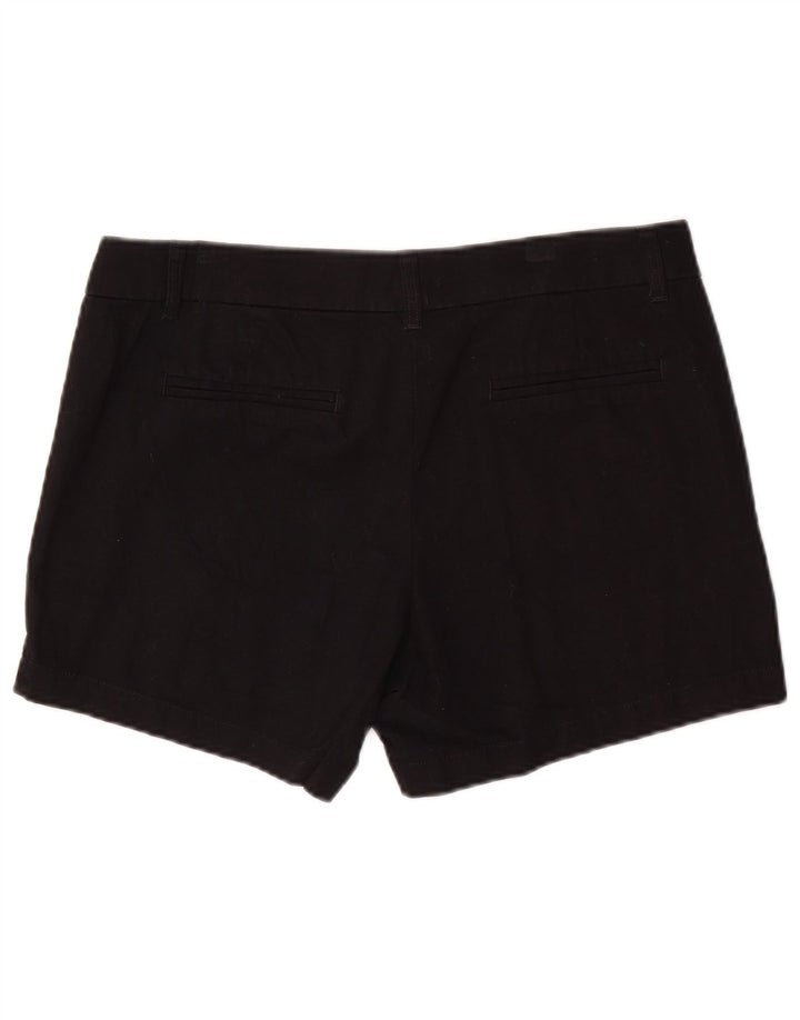 Shorts Chino feminino J. CREW EUA 10 grande W34 algodão preto