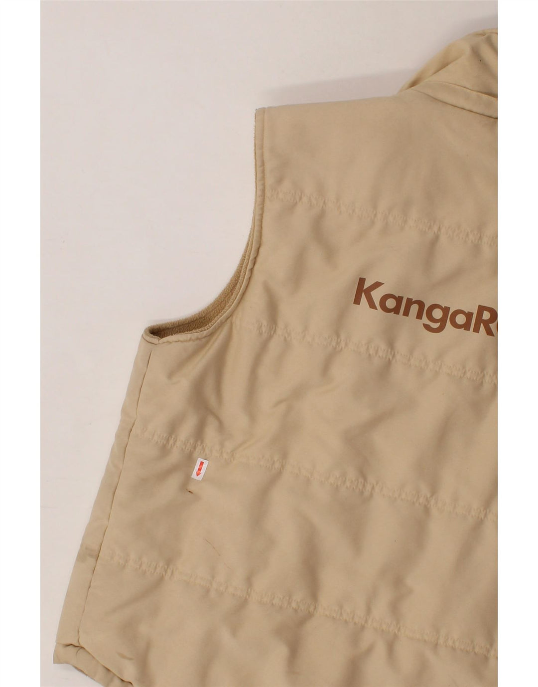 KANGAROOS Womens Padded Gilet UK 16 Large  Beige Polyester Classic Vintage Kangaroos and Second-Hand Kangaroos from Messina Hembry 
