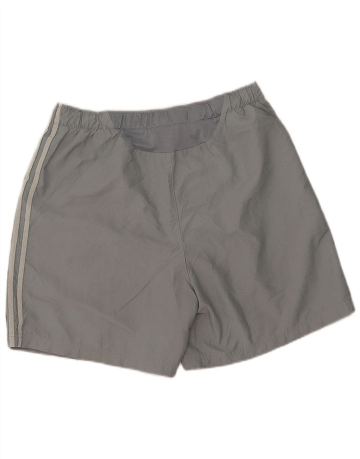 Shorts esportivos masculinos Adidas poliéster cinza médio