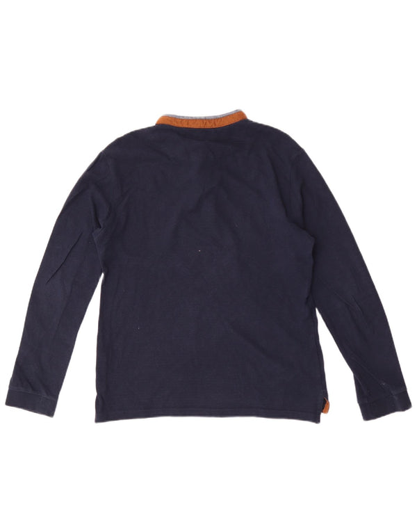Camisa pólo de manga comprida Zara Boys 11-12 anos azul marinho algodão
