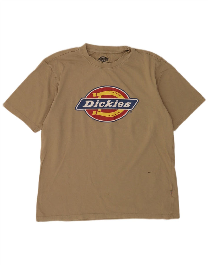 Camiseta gráfica masculina Dickies Top pequeno algodão bege