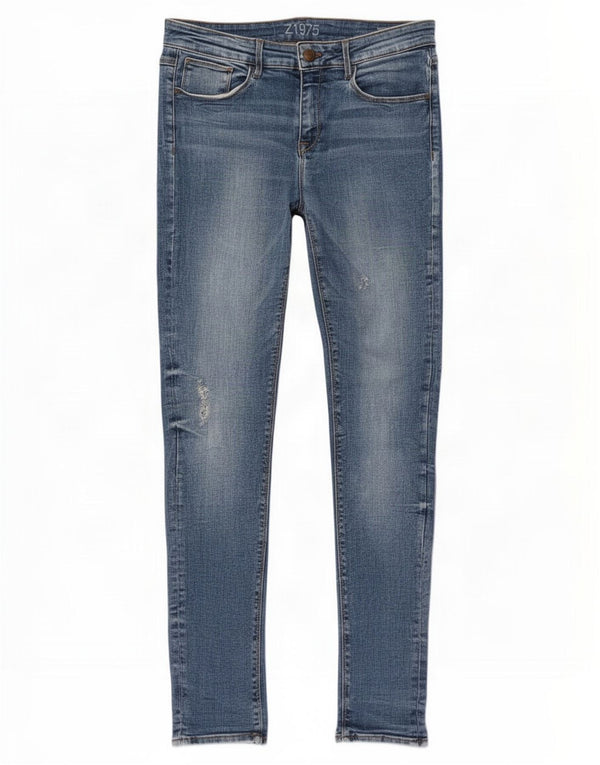 Calça jeans skinny feminina Zara EU 42 grande W32 L33 azul algodão