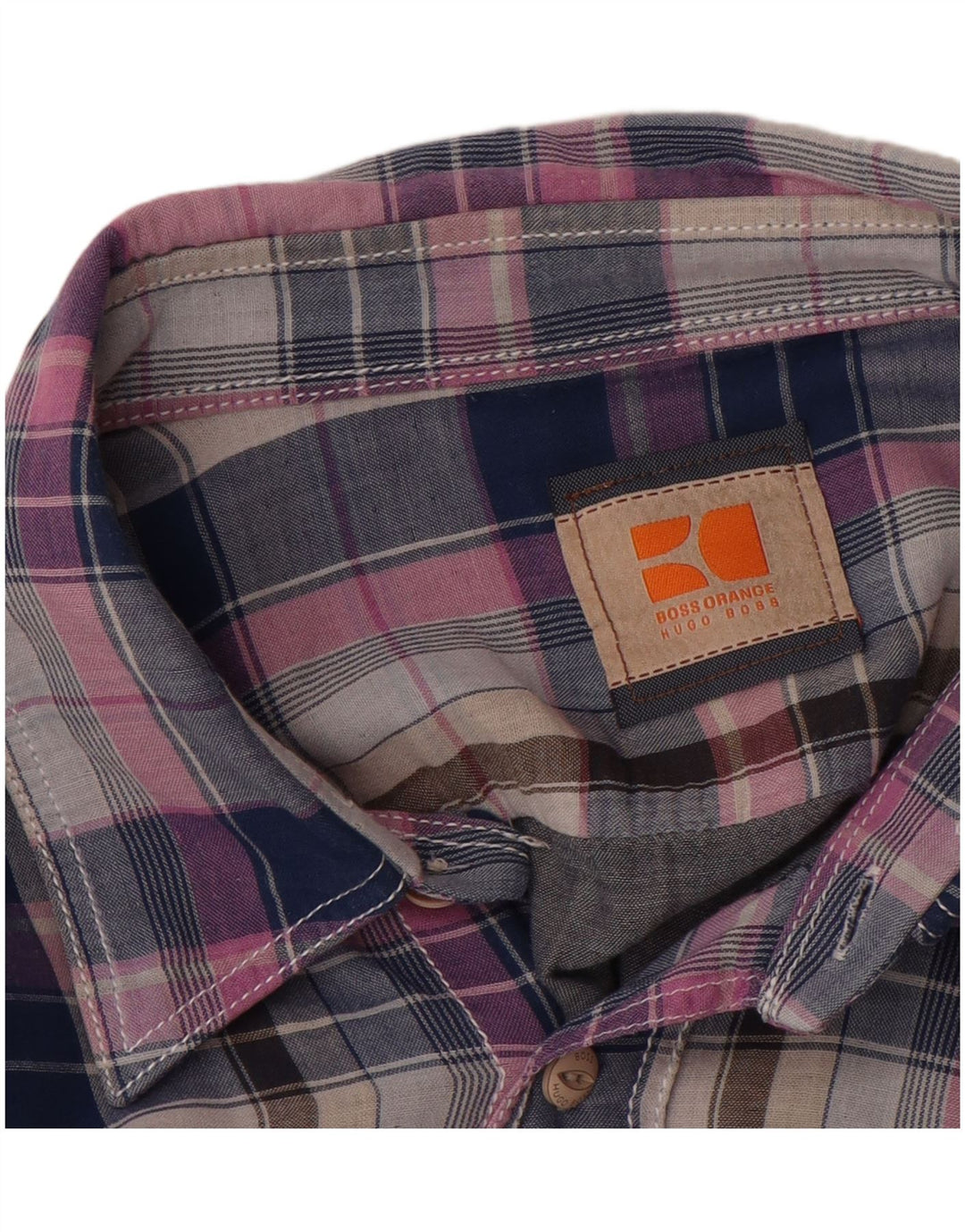 Camisa masculina HUGO BOSS XL algodão xadrez multicolorido
