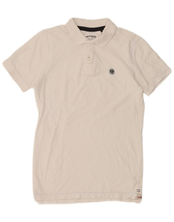Camisa polo masculina Fat Face XS algodão branco
