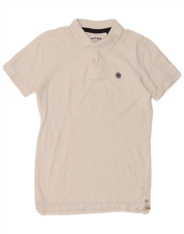 Camisa polo masculina Fat Face XS algodão branco