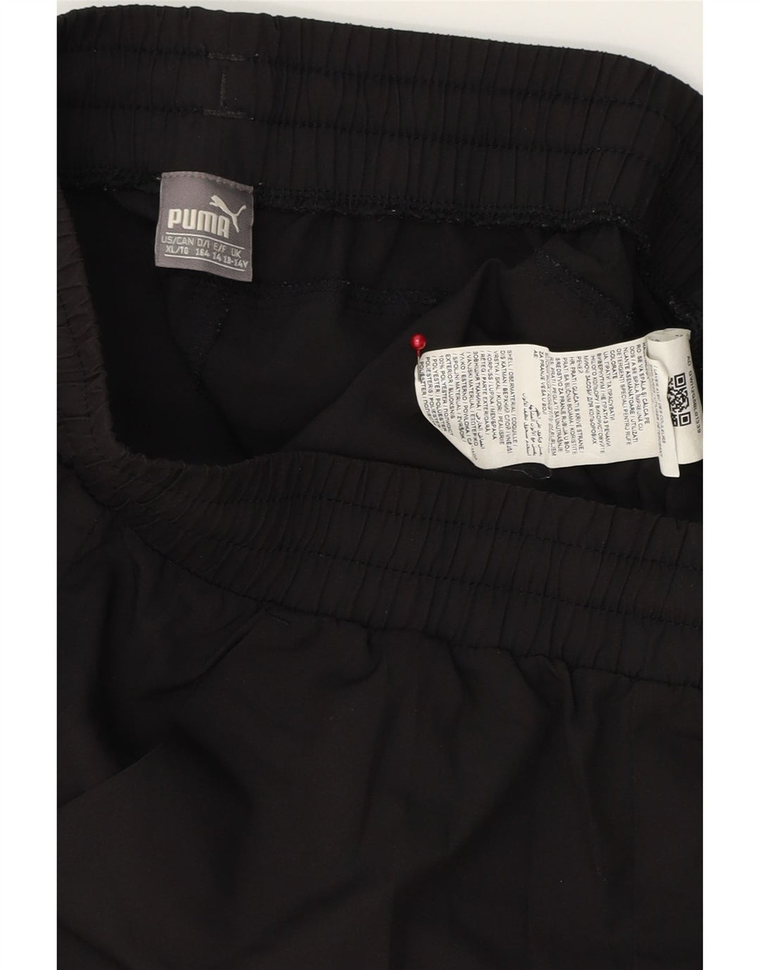 Shorts esportivos femininos PUMA 13-14 anos preto poliéster