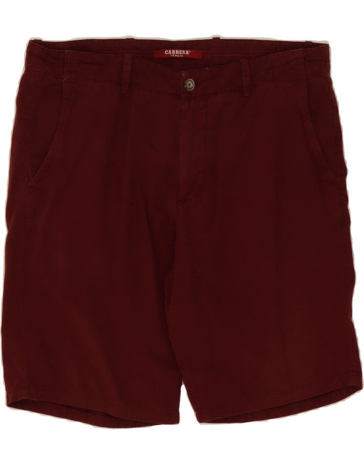 CARRERA Mens Chino Shorts W34 Large Burgundy Cotton Vintage Carrera and Second-Hand Carrera from Messina Hembry 