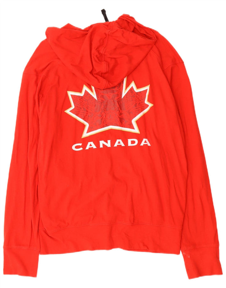 Suéter masculino Nike Canada Graphic Zip com capuz médio algodão vermelho