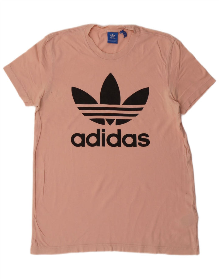 Adidas Mens Graphic T-Shirt Top Médio Algodão Rosa
