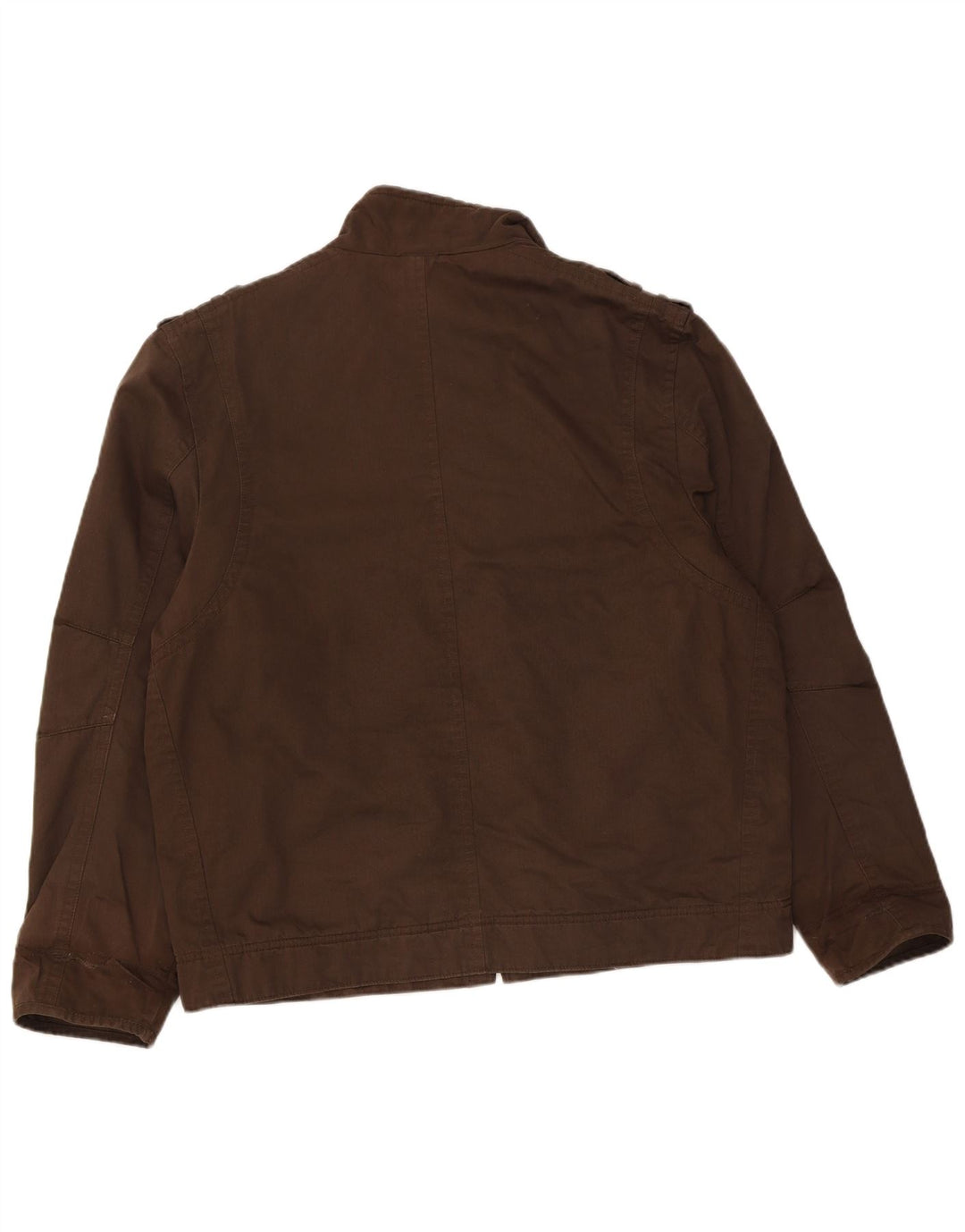 Jaqueta militar masculina Marks & Spencer UK 42 XL algodão marrom