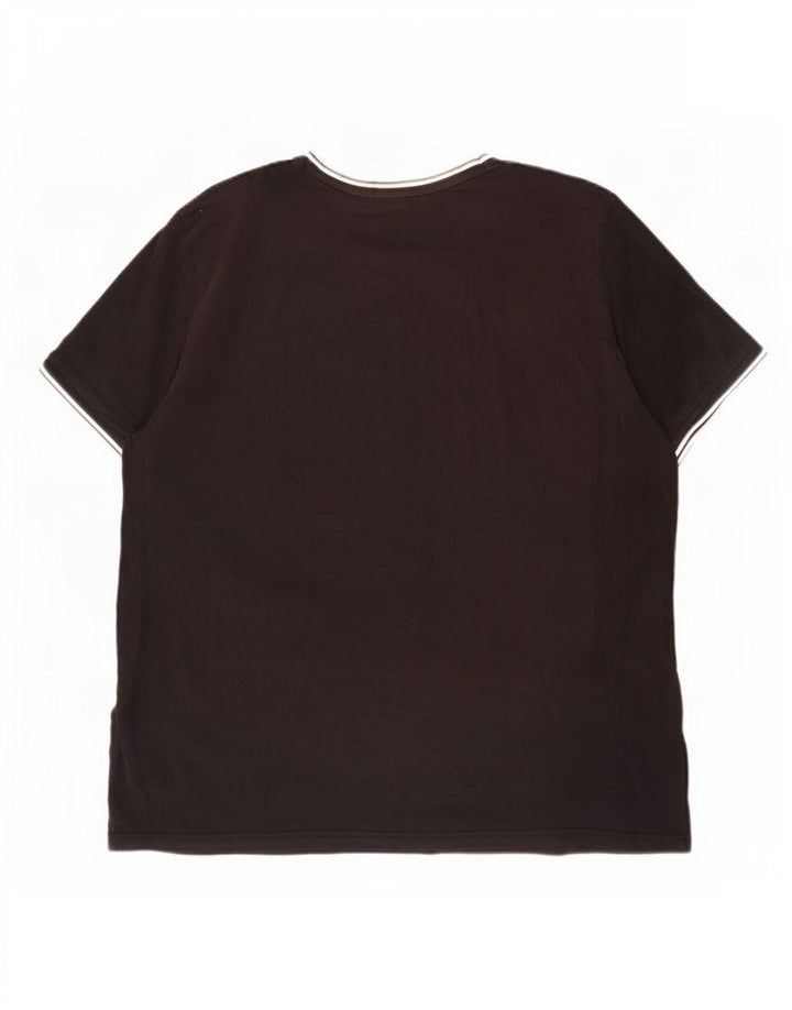 Camiseta masculina Fred Perry Top 2XL algodão preto