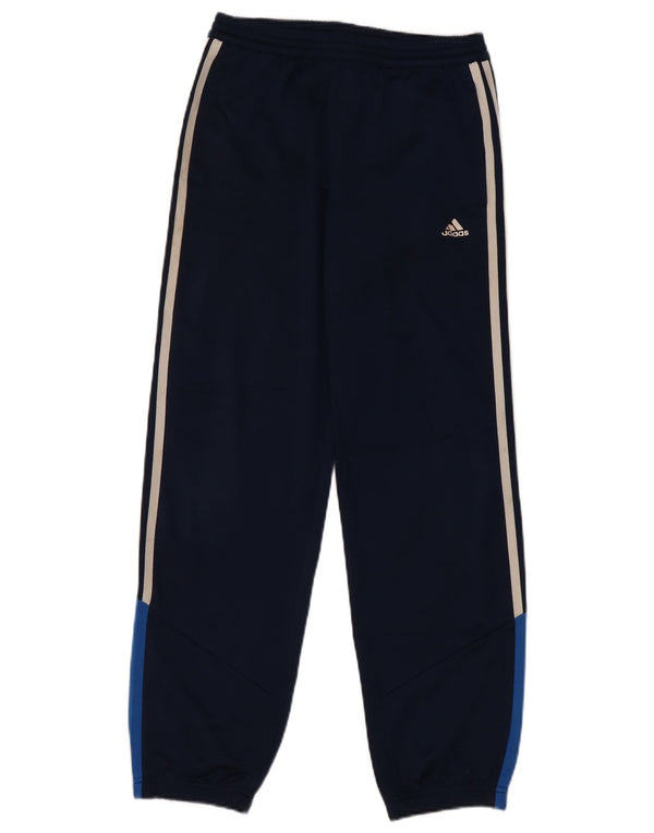 Adidas meninos calças de treino joggers 11-12 anos azul marinho colorblock