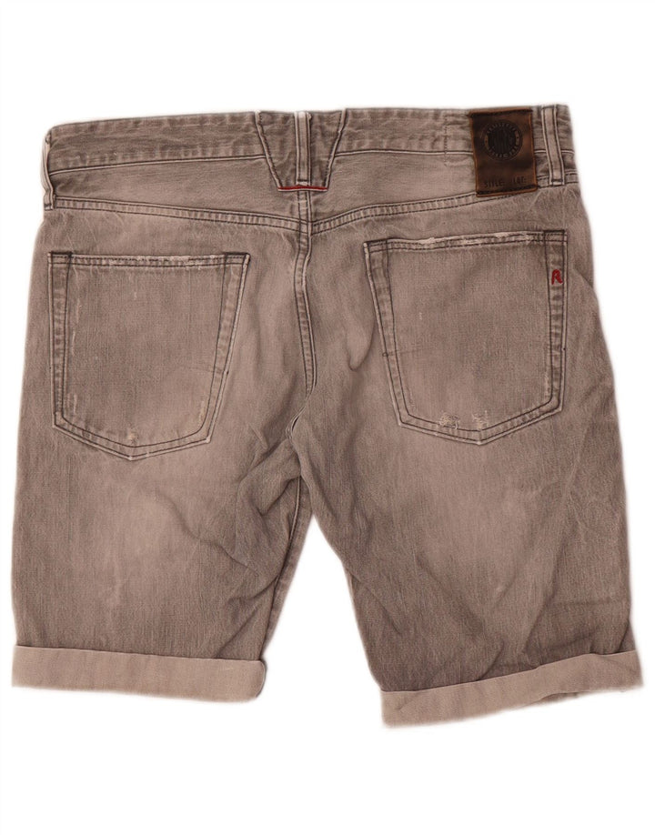 Replay Shorts jeans Lenrick feminino W32 algodão cinza médio