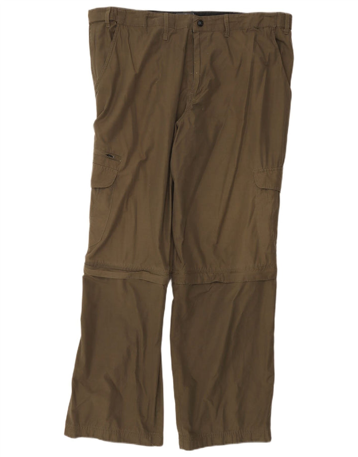 Calça cargo masculina reta MARKS & SPENCER W40 L31 poliamida verde