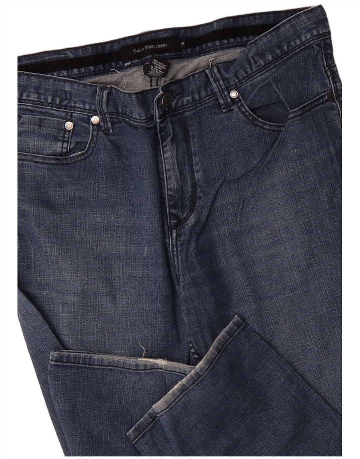 Calça jeans reta masculina CALVIN KLEIN W34 L30 algodão azul