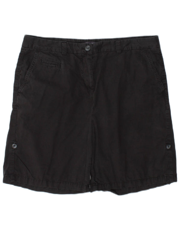 Shorts chino feminino Marks & Spencer Reino Unido 14 grande W34 algodão preto