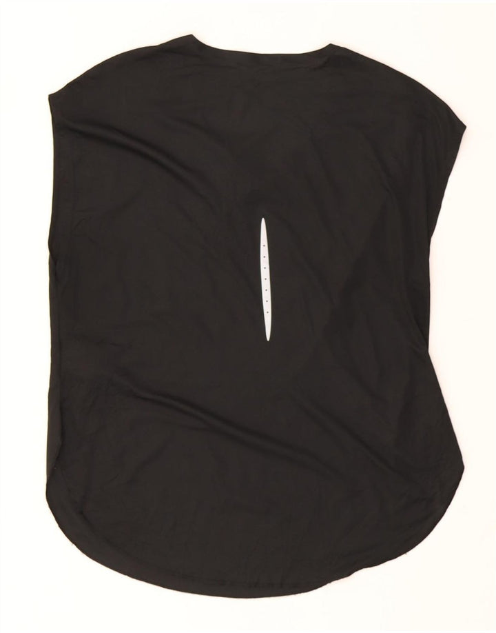 Camiseta feminina Nike Dri Fit Top UK 16 grande poliéster preto