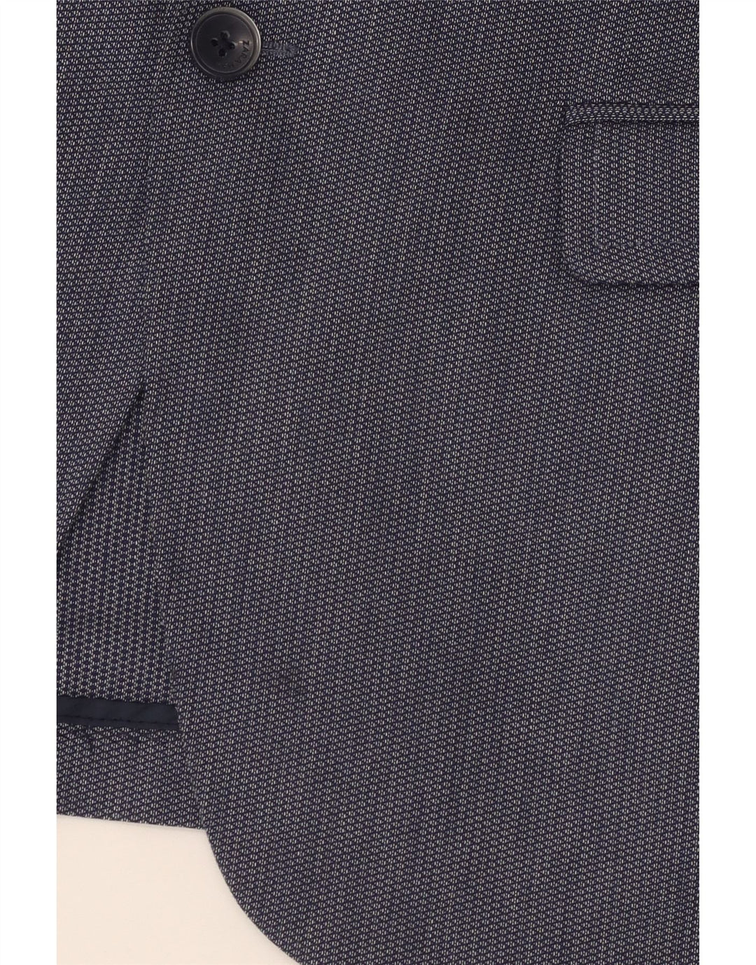 Jaqueta blazer masculina ZARA com 2 botões EU 50 poliéster azul marinho médio