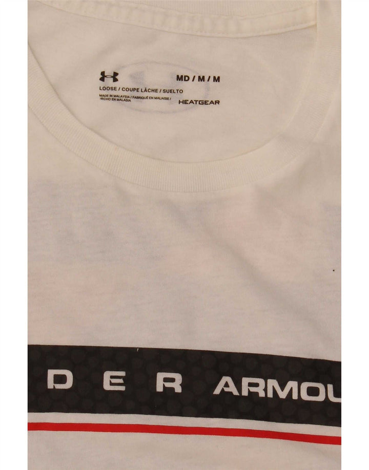 Camiseta masculina Under Armour Heat Gear Graphic Top Médio Branco
