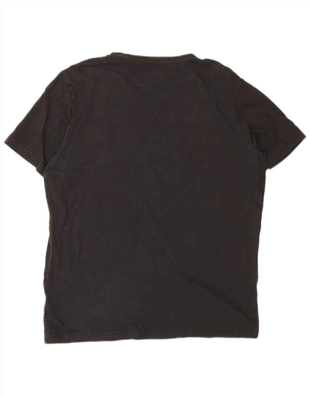 Camiseta masculina PUMA com estampa gráfica grande de algodão preto