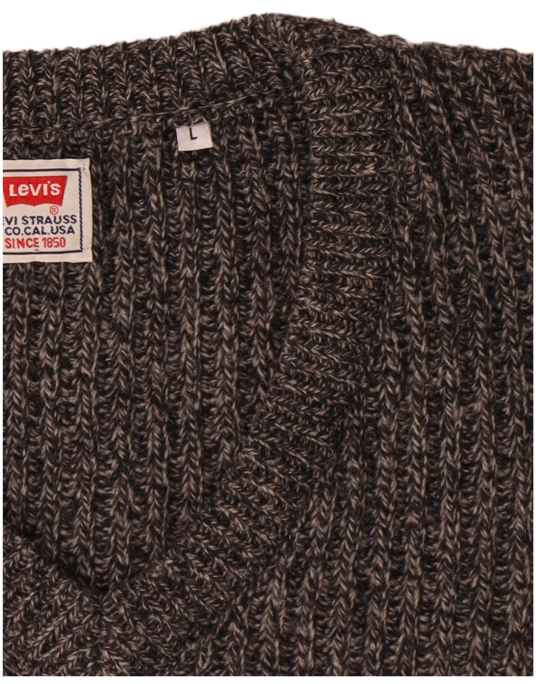 Suéter masculino Levi's com decote em V grande lã colorblock cinza