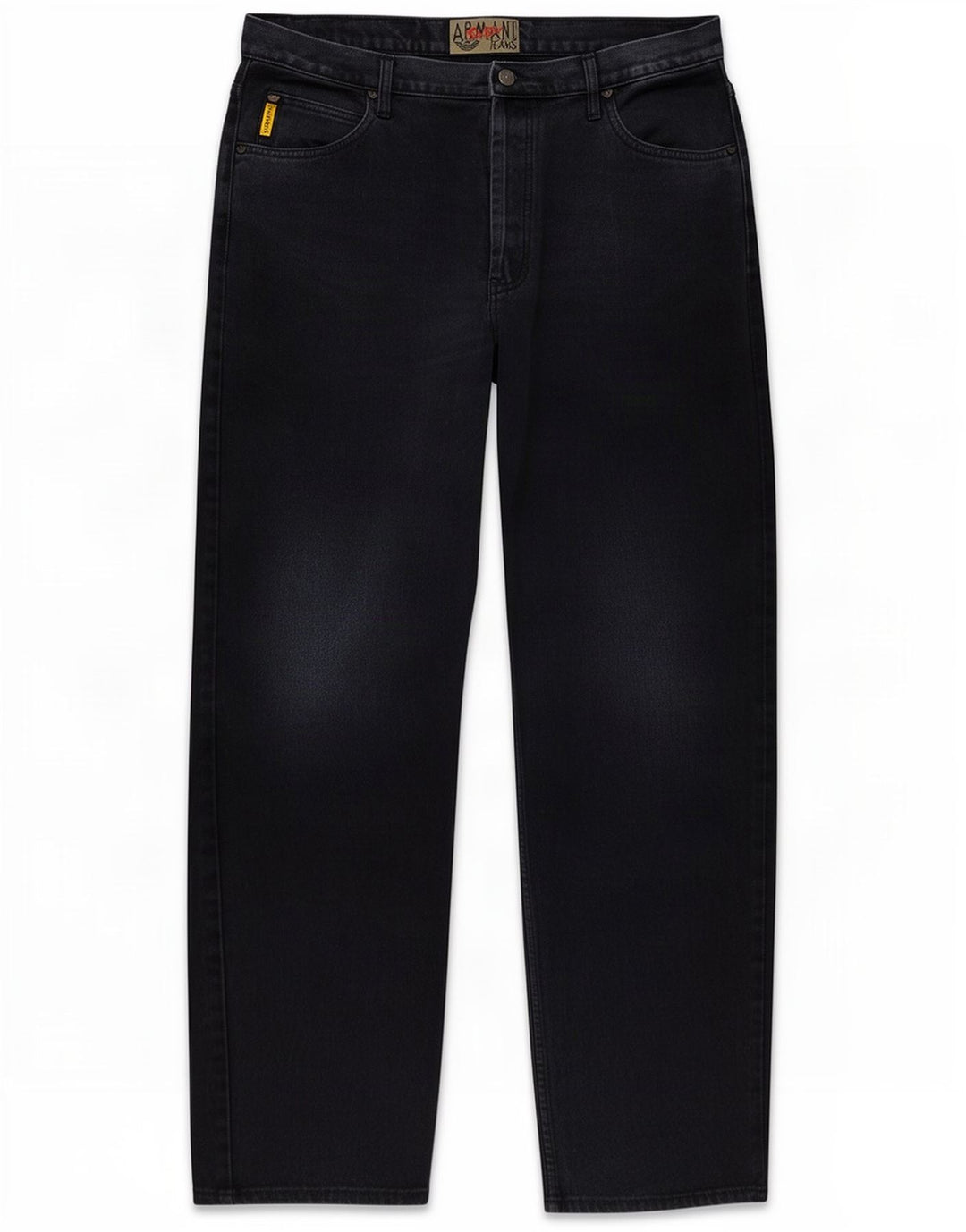 Armani Mens Straight Jeans W38 L30 Azul Marinho Algodão