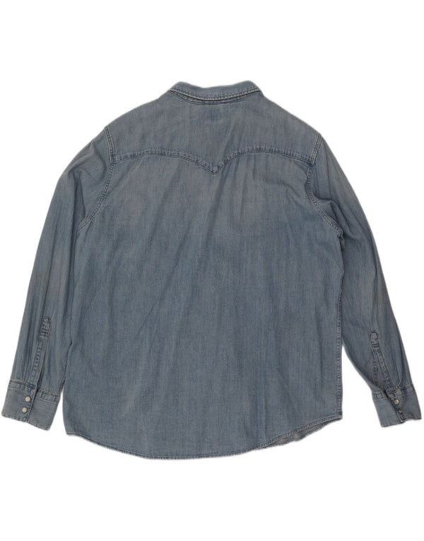 Camisa jeans masculina padrão Levi's 2XL azul
