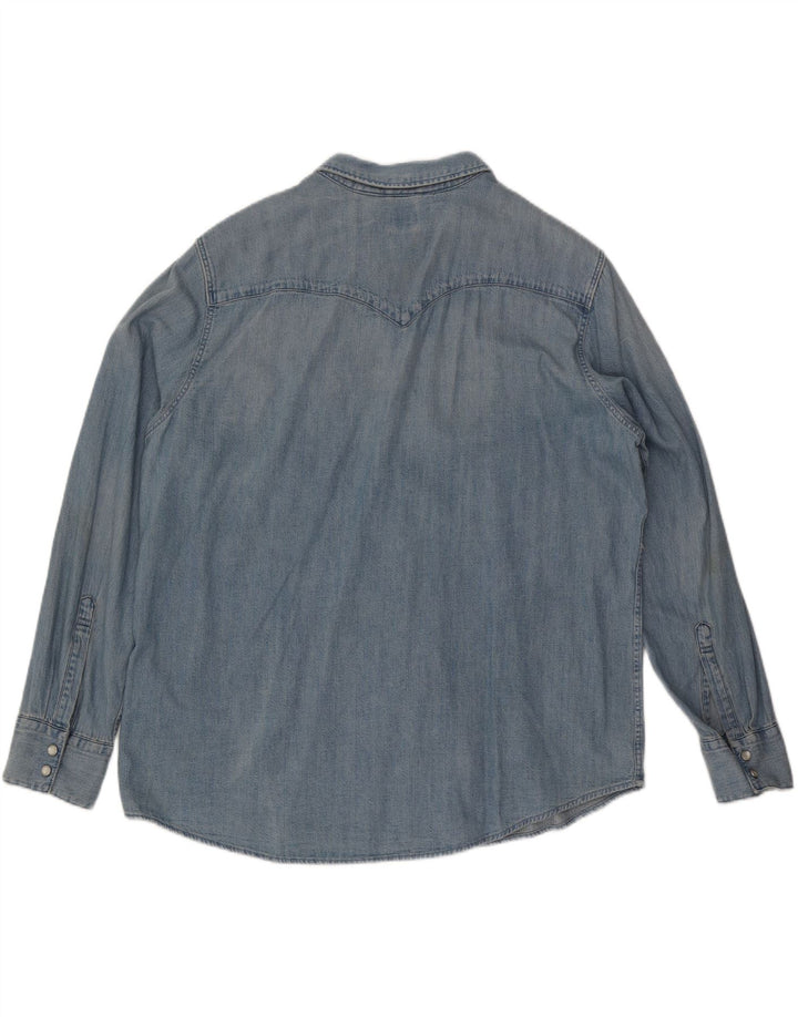 Camisa jeans masculina padrão Levi's 2XL azul