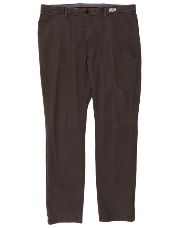 Tommy Hilfiger Calça Chino Masculina Reta W36 L32 Algodão Cinza