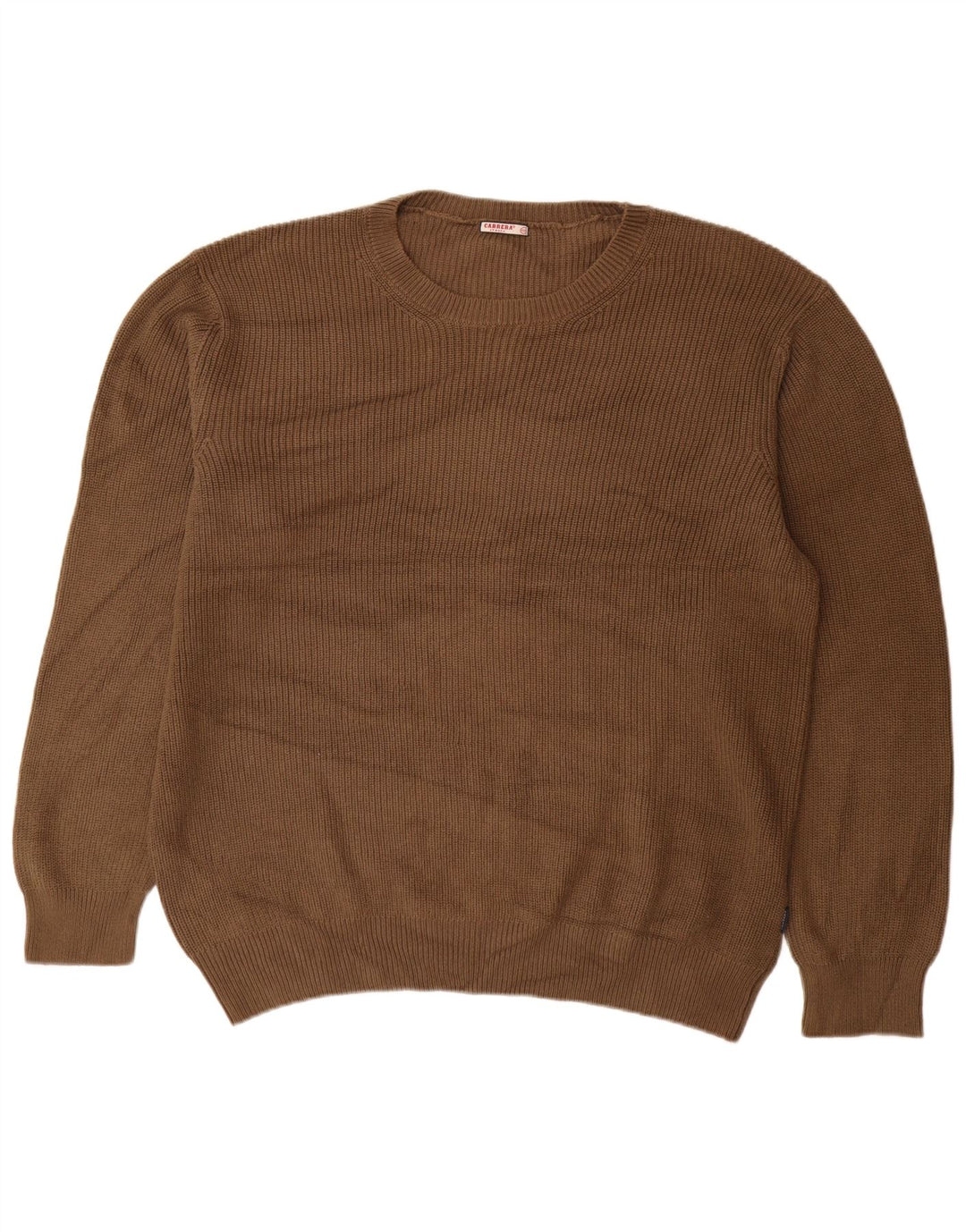 Suéter masculino Carrera com gola redonda 2XL algodão marrom