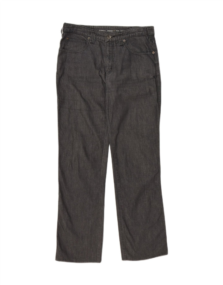 ARMANI Mens Straight Jeans W31 L28 Grey Cotton Vintage Armani and Second-Hand Armani from Messina Hembry 