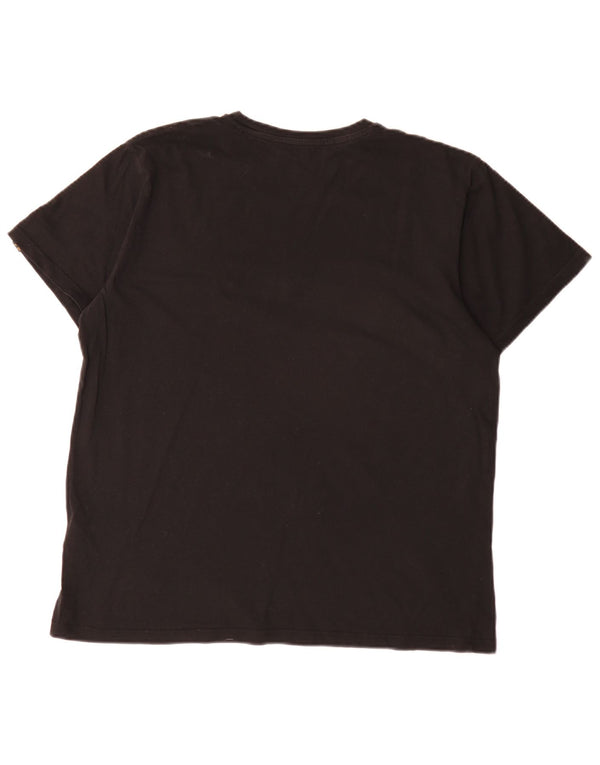 Camiseta masculina Alpha Industries grande algodão preto