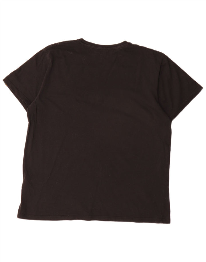 Camiseta masculina Alpha Industries grande algodão preto