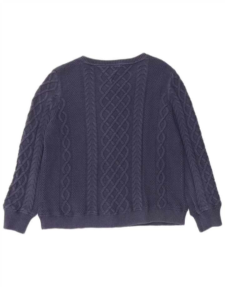 Suéter cardigã feminino TOMMY HILFIGER Reino Unido 14 médio azul marinho