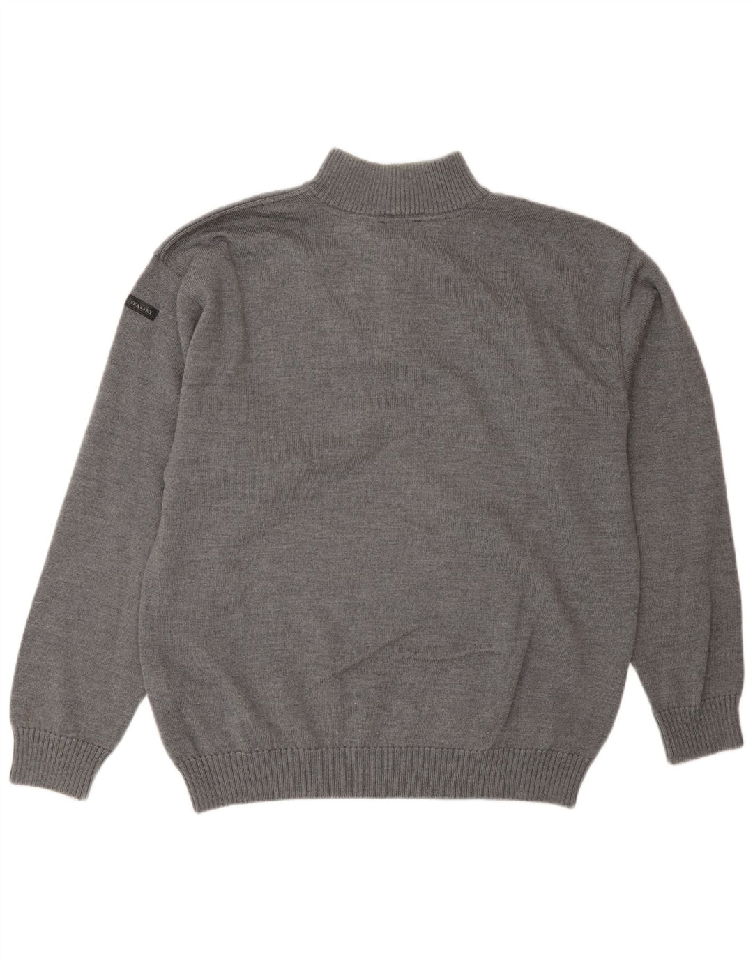 Suéter masculino Sea & Sky com gola redonda e lã cinza grande