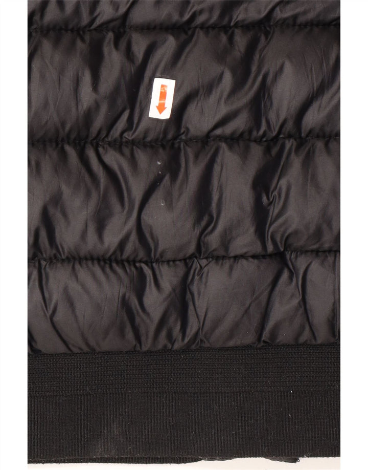 Jaqueta acolchoada feminina JACK WILLS UK 12 poliéster preto médio