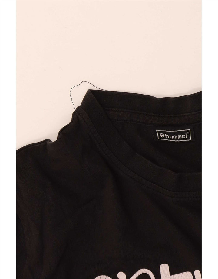 Camiseta masculina Hummel com estampa gráfica grande preta