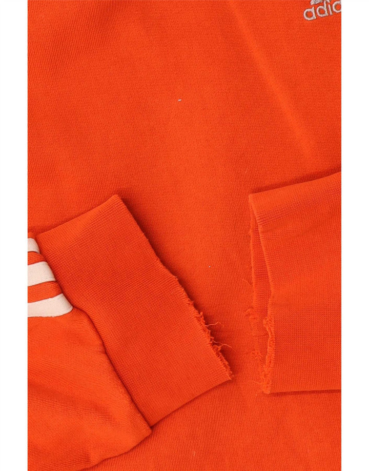 Adidas Mens Moletom Jumper Médio Algodão Laranja