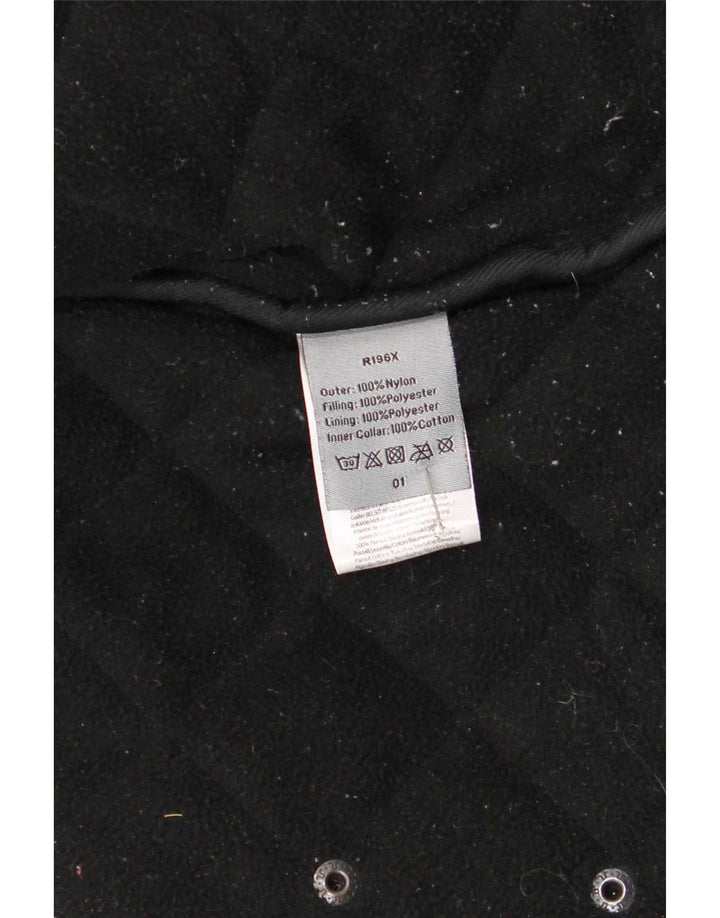Jaqueta acolchoada masculina vintage UK 42 XL preto nylon